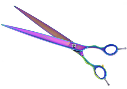 Geib Entree Blue Titan Straight Scissors – 10" Titanium-Coated, Micro-Bevel, Premium Quality