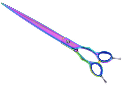 Geib Entree Blue Titan Straight Scissors – 10" Titanium-Coated, Micro-Bevel, Premium Quality