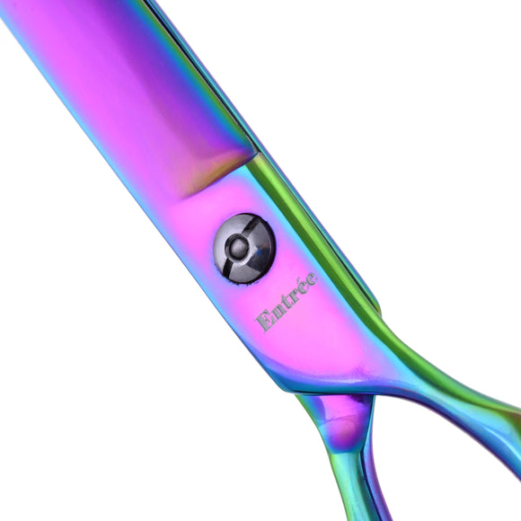 Geib Entree Blue Titan Straight Scissors – 10" Titanium-Coated, Micro-Bevel, Premium Quality