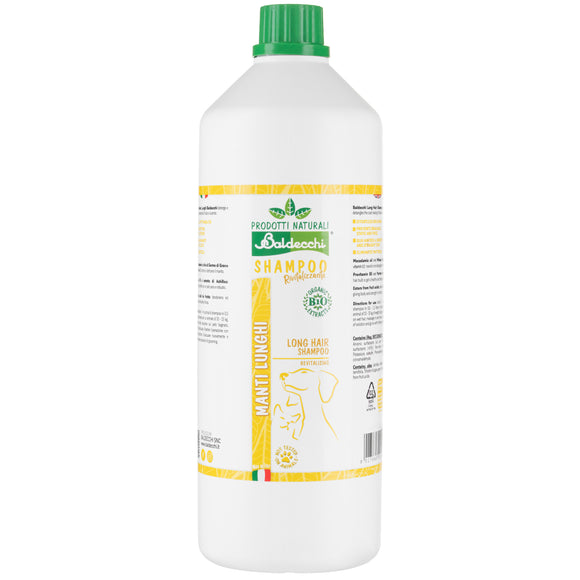 Baldecchi Long Hair Revitalizing Shampoo – Concentrated Formula, 1L Bottle, Nourishes and Softens Coats