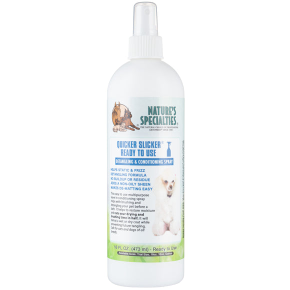 Nature's Specialties Quicker Slicker Detangling Conditioning Spray 473ml – Fast-Acting, Lightweight Formula