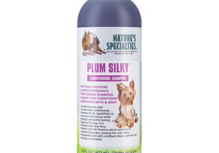 Nature's Specialties Plum Silky Shampoo – Nourishing Silk-Infused Concentrate, 473ml Bottle