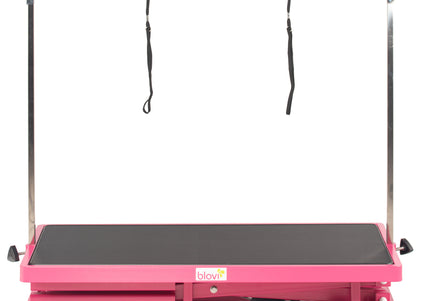 Blovi Callisto Pink Electric Grooming Table – Adjustable Lift, 125x65cm Non-Slip Top