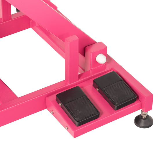 Blovi Callisto Pink Electric Grooming Table – Adjustable Lift, 125x65cm Non-Slip Top