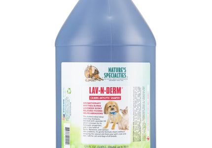 Nature's Specialties Lav-N-Derm Shampoo – Soothing Antibacterial Concentrate, 1:50 Dilution, 3.8L