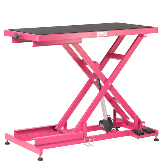 Blovi Callisto Pink Electric Grooming Table – Adjustable Lift, 125x65cm Non-Slip Top