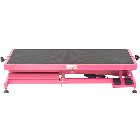 Blovi Callisto Pink Electric Grooming Table – Adjustable Lift, 125x65cm Non-Slip Top