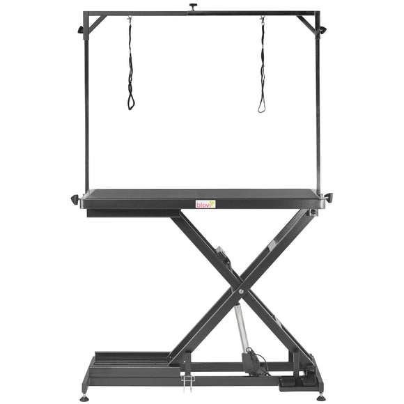 Blovi Callisto Black Electric Grooming Table – Adjustable Lift, 125x65cm Non-Slip Surface