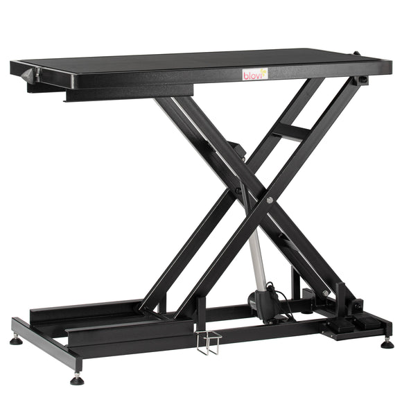 Blovi Callisto Black Electric Grooming Table – Adjustable Lift, 125x65cm Non-Slip Surface