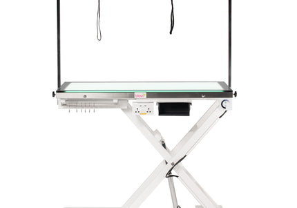 Blovi Luminous Pro Grooming Table 120x65cm – Lift System and LED Glass Top, Professional Grade