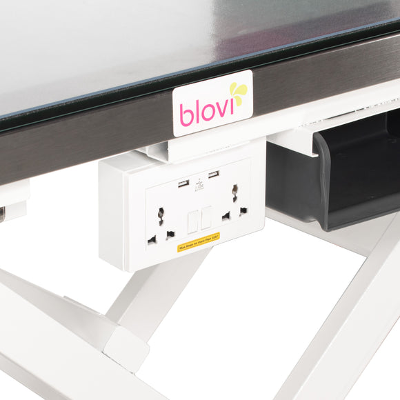 Blovi Luminous Pro Grooming Table 120x65cm – Lift System and LED Glass Top, Professional Grade