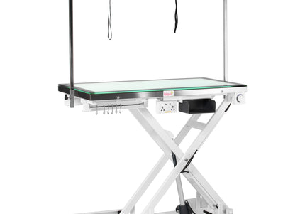 Blovi Luminous Pro Grooming Table 120x65cm – Lift System and LED Glass Top, Professional Grade