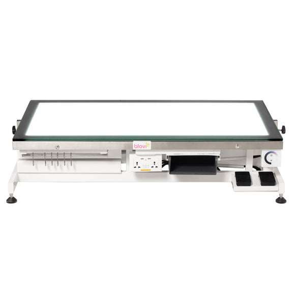 Blovi Luminous Pro Grooming Table 120x65cm – Lift System and LED Glass Top, Professional Grade
