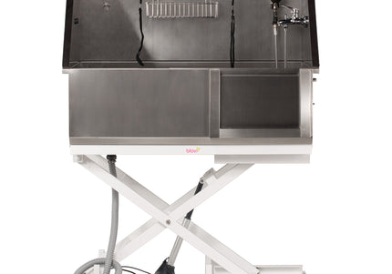 Blovi Stainless Steel Lift Bath – Electric Grooming Bathtub with Sliding Door, Durable Steel Construction