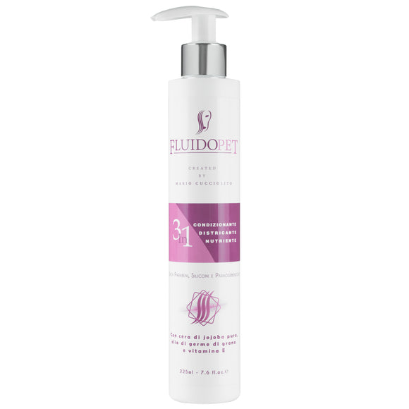 FluidoPet 3in1 Leave-In Balsam – No-Rinse Mask, Smooths and Detangles Long Coats, 225ml