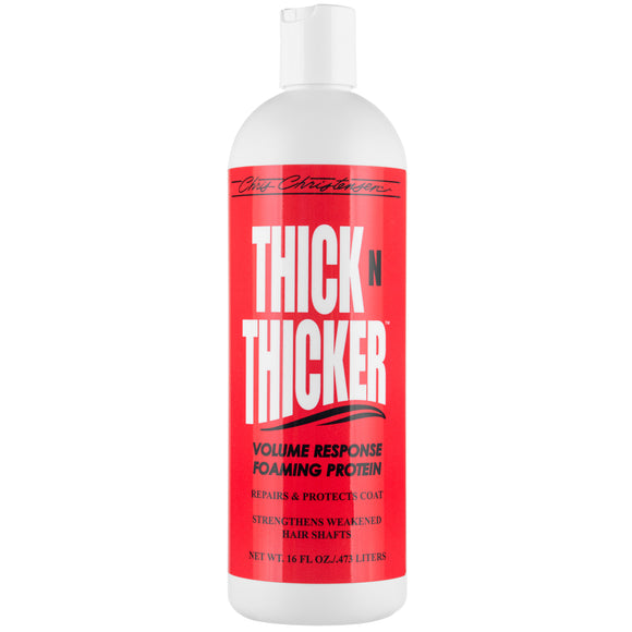 Chris Christensen Thick N Thicker Volume Response Foaming Protein Conditioner – 473ml, Regenerates and Adds Volume
