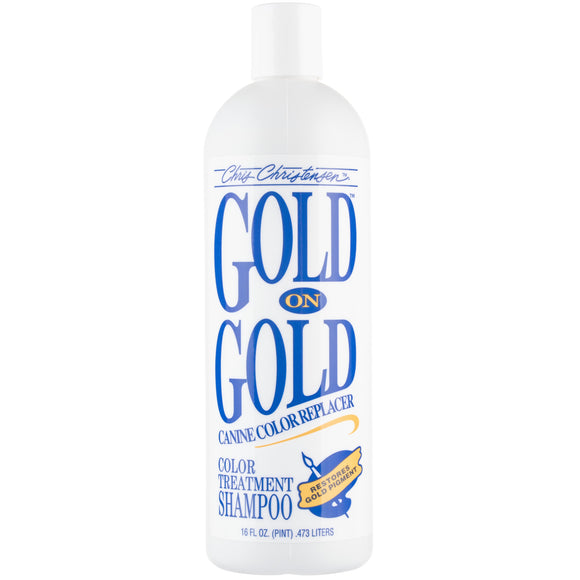 Chris Christensen Gold On Gold Shampoo – Color-Enhancing Formula, 473ml, Brightens Golden Coats