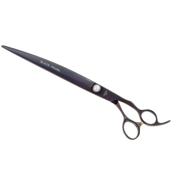 Geib Black Pearl Curved Scissors – 10" Cobalt Steel, Professional Precision Grooming Tool