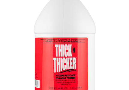 Chris Christensen Thick N Thicker Volume Response Foaming Protein Conditioner – 1.9L, Regenerates and Adds Volume