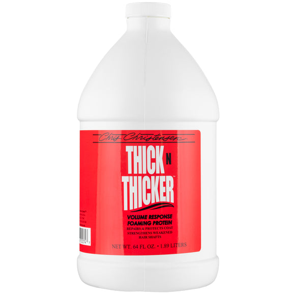 Chris Christensen Thick N Thicker Volume Response Foaming Protein Conditioner – 1.9L, Regenerates and Adds Volume