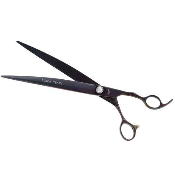 Geib Black Pearl Curved Scissors – 10" Cobalt Steel, Professional Precision Grooming Tool