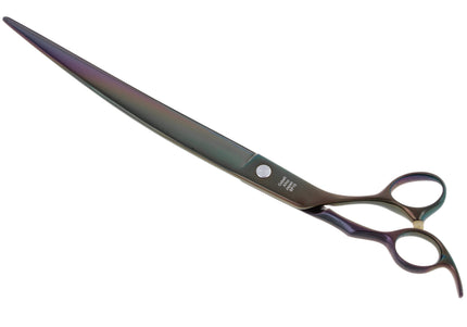 Geib Black Pearl Curved Scissors – 10" Cobalt Steel, Professional Precision Grooming Tool