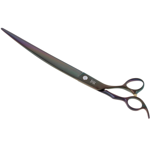 Geib Black Pearl Curved Scissors – 10" Cobalt Steel, Professional Precision Grooming Tool