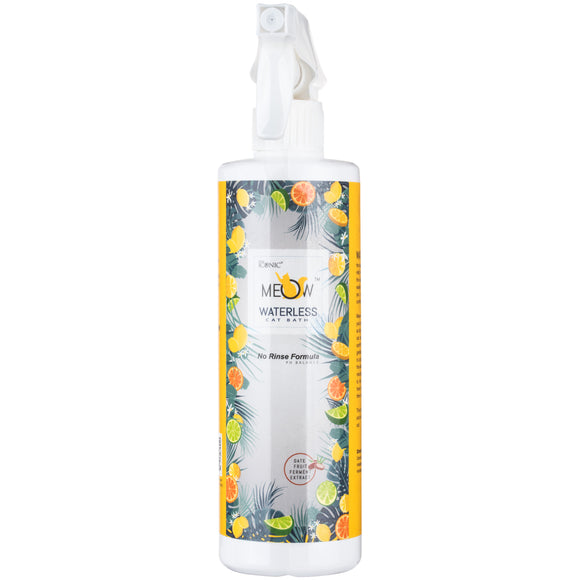 True Iconic Meow Waterless Cat Bath Spray 500ml – Gentle No-Rinse Dry Shampoo, Fast-Acting Formula