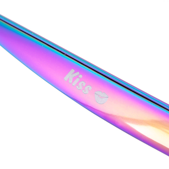 Geib Silver Rainbow Kiss Curved Scissors – 8.5in Micro-Bevel Blades with Premium Rainbow Finish