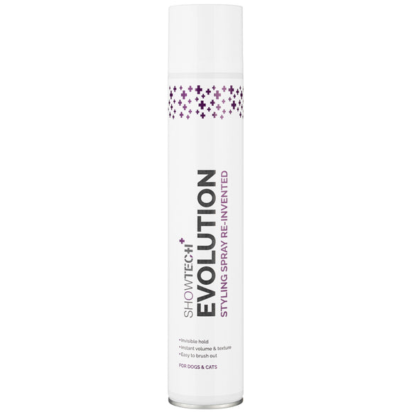 Show Tech+ Evolution Styling Spray 500ml – Lightweight Finishing Mist, Long-Lasting Hold and Shine