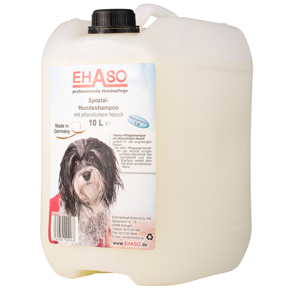 Ehaso Nerzol Long Coat Shampoo – Concentrated 1:4 Formula with Vegetable Mink Oil, 10L