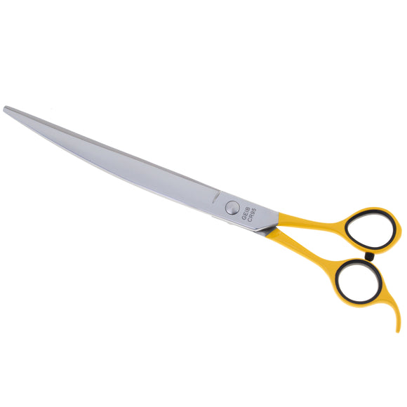 Geib Crab Curved Grooming Scissors 9.5" – Precision Micro-Bevel Blade, Level 1 Quality
