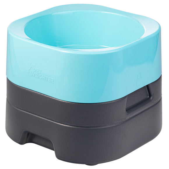 Pet Weighter Raised Dog Bowl – Heavy Non-Slip Base, Large Size, Blue