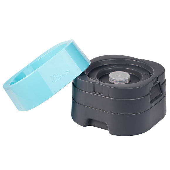 Pet Weighter Raised Dog Bowl – Heavy Non-Slip Base, Large Size, Blue