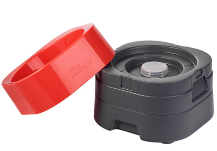Pet Weighter Raised Dog Bowl – Heavy Non-Slip Base, Large Size, Red Color
