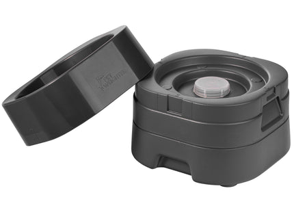 Pet Weighter Raised Dog Bowl Complete Gray – Heavy Non-Slip Base, Medium Size