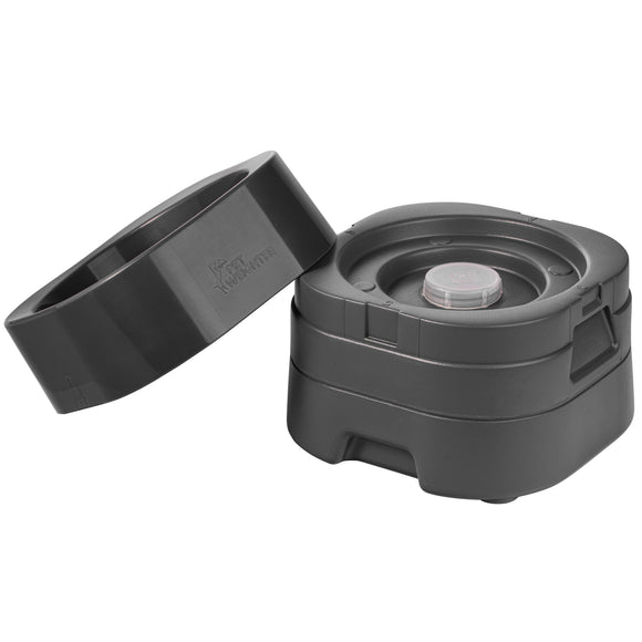 Pet Weighter Raised Dog Bowl Complete Gray – Heavy Non-Slip Base, Medium Size