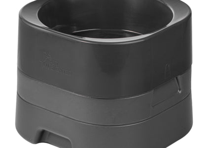 Pet Weighter Raised Dog Bowl Complete Gray – Heavy Non-Slip Base, Medium Size