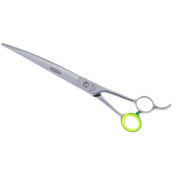 Geib Crocodile Curved Grooming Scissors – 7.5in Japanese Steel, Thin Micro-Grind Blades