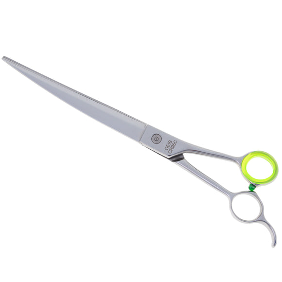 Geib Crocodile Curved Grooming Scissors – 7.5in Japanese Steel, Thin Micro-Grind Blades