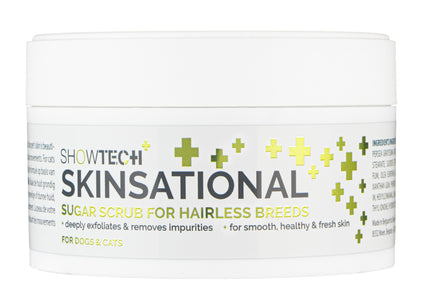 Show Tech+ Skinsational Sugar Scrub 200ml – Deep Cleansing Exfoliating Formula, Gentle on Skin