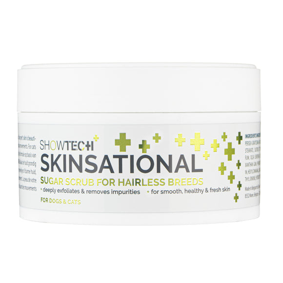 Show Tech+ Skinsational Sugar Scrub 200ml – Deep Cleansing Exfoliating Formula, Gentle on Skin