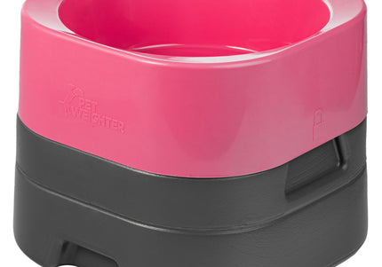 Pet Weighter Complete Raised Bowl Pink – Stable Heavy Base, Medium, Fuchsia Finish