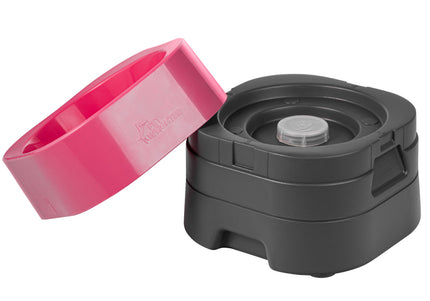 Pet Weighter Complete Raised Bowl Pink – Stable Heavy Base, Medium, Fuchsia Finish