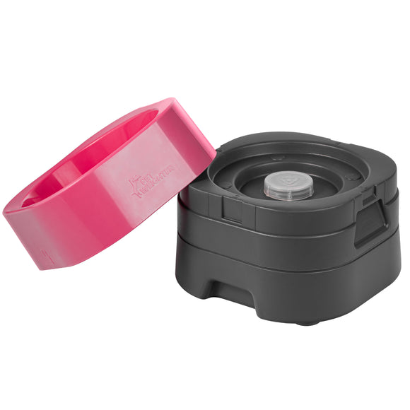 Pet Weighter Complete Raised Bowl Pink – Stable Heavy Base, Medium, Fuchsia Finish