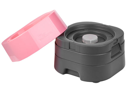 Pet Weighter Raised Dog Bowl Baby Pink – Heavy Non-Slip Base, Medium Size, Durable Design