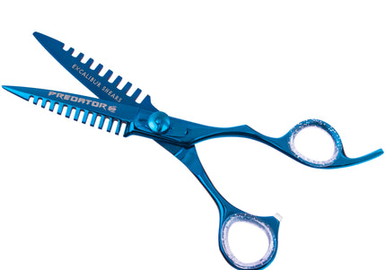 Excalibur Shears Predator Black 6.5" Straight Grooming Scissors – Ultra Sharp, Precision Cutting