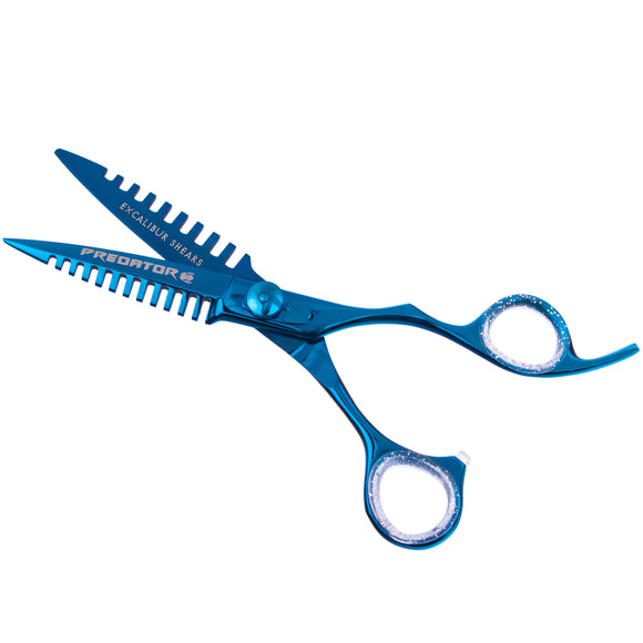 Excalibur Shears Predator Black 6.5" Straight Grooming Scissors – Ultra Sharp, Precision Cutting