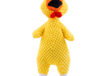 Blovi Funny Chicken Squeaky Dog Toy – 35cm Durable Pink Rubber Play Companion