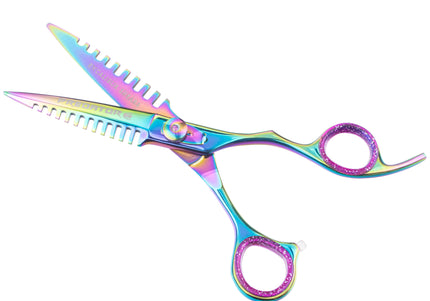 Excalibur Shears Predator Black 6.5" Straight Grooming Scissors – Ultra Sharp, Precision Cutting